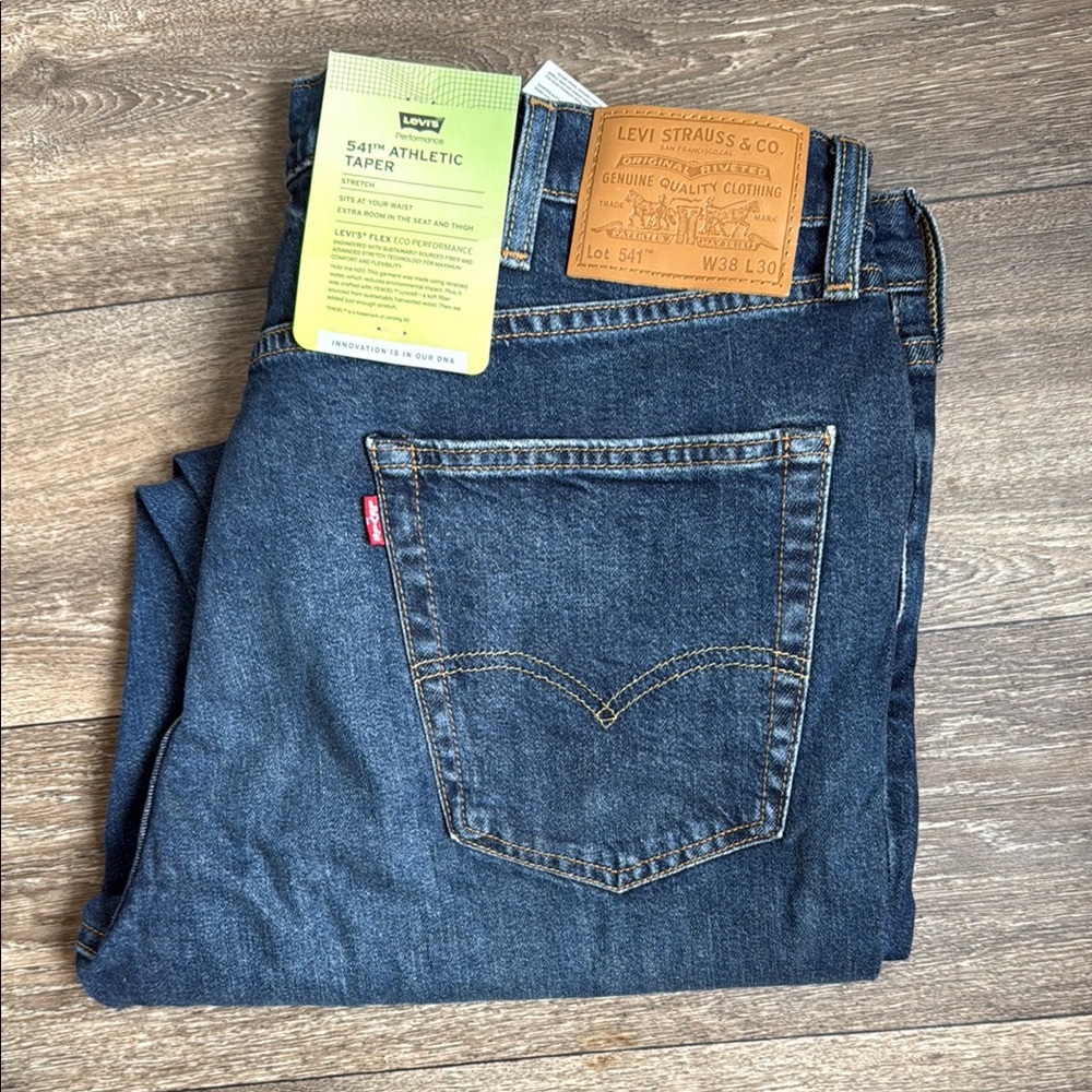 NWT - Levi's 541 Athletic Taper Blue Denim Jeans - 38”x30”
